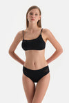 Siyah Orta Bel Bikini Alt