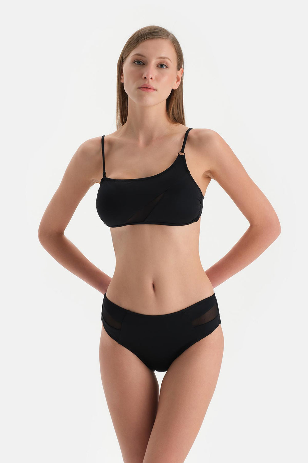 Siyah Orta Bel Bikini Alt