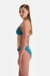 Petrol Mavi Spagetti Bikini Alt
