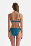 Petrol Mavi Orta Bel Bikini Alt