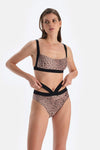 Kahverengi Leopar Bralet Bikini Üstü