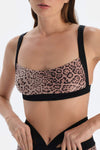 Kahverengi Leopar Bralet Bikini Üstü