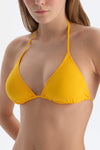 Sarı Üçgen Balensiz Küçük Bikini Üst