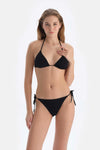 Siyah Üçgen Balensiz Küçük Bikini Üst