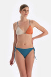 Petrol Mavi Üçgen Küçük Bikini Üst