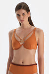 Açık Kahve Balenli Bikini Üst