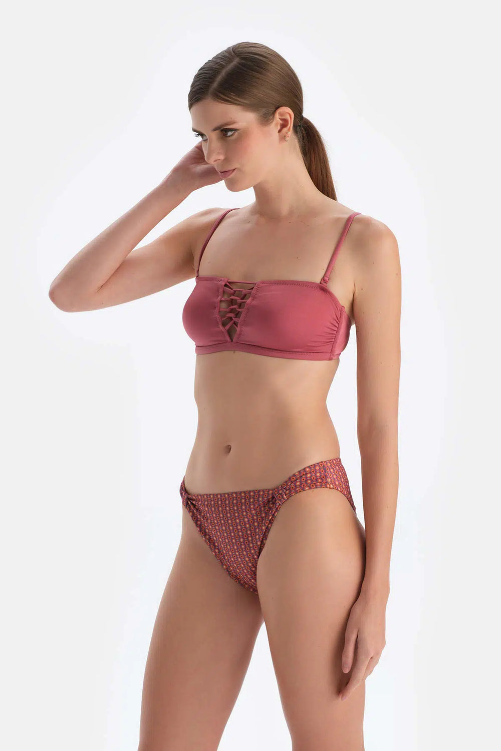 Kahverengi Straplez Bikini Üstü