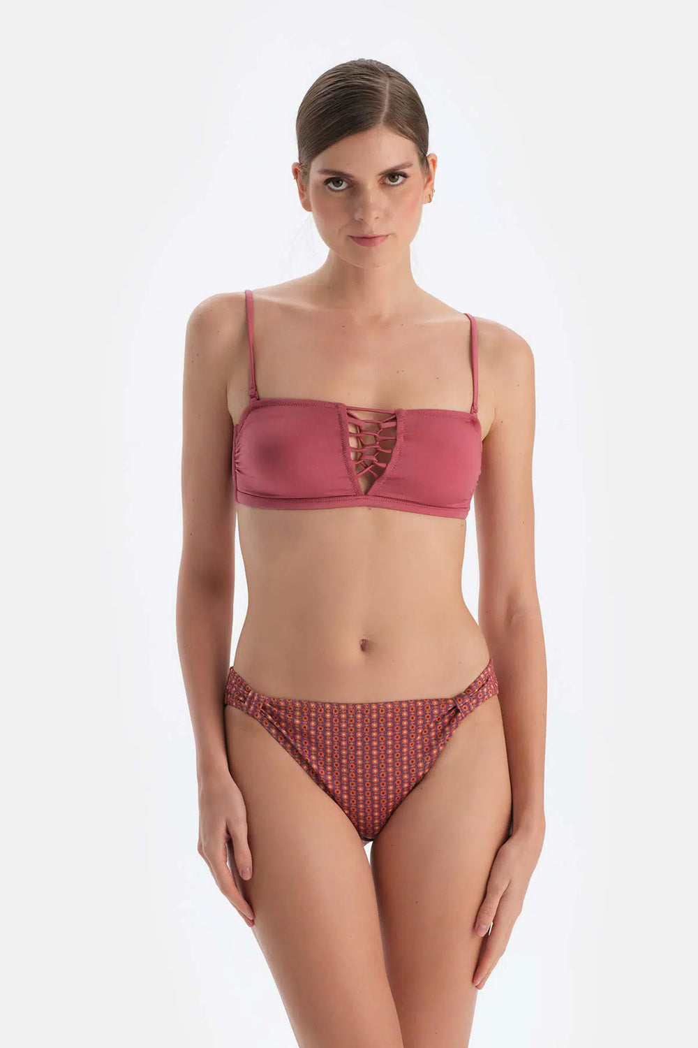 Kahverengi Straplez Bikini Üstü