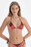 Kahverengi Üçgen Küçük Bikini Üst