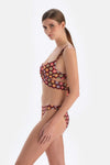 Kahverengi Kaplı Bikini Üstü