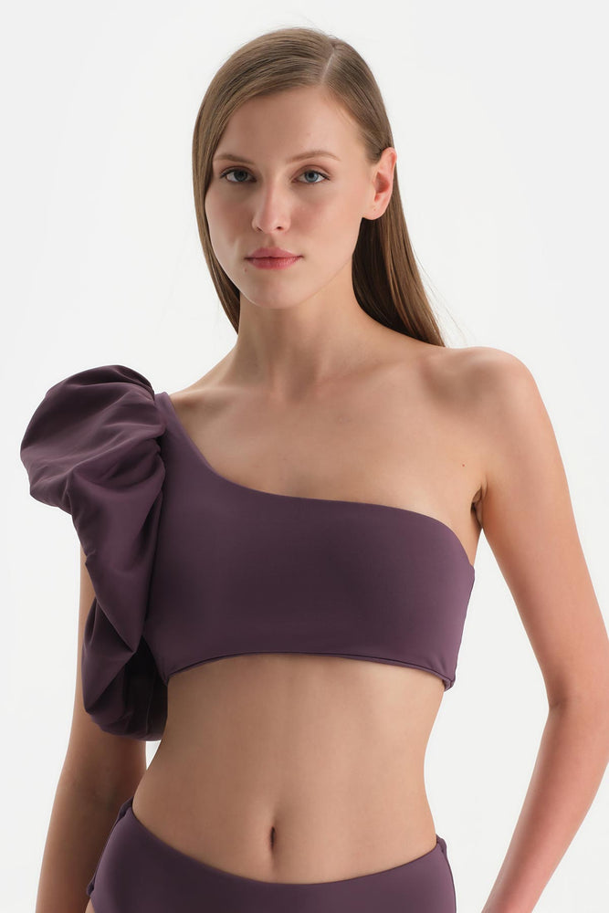 Mürdüm Straplez Bikini Üst