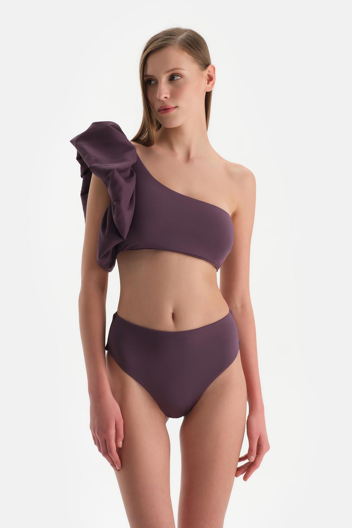 Mürdüm Straplez Bikini Üst