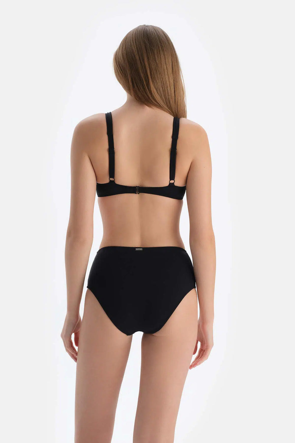 Siyah Kaplı Balenli Bikini Üstü