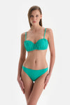 Mint Yeşili Straplez Kaplı Bikini Üst
