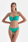 Mint Yeşili Straplez Kaplı Bikini Üst