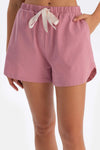 Kırık Beyaz Baskılı Şortlu Pijama Takımı
