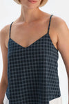 Lacivert Baskılı Atlet Şort Pijama Takımı