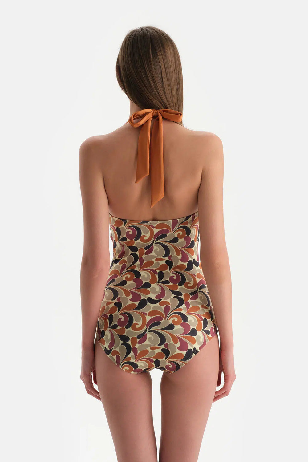 Kahverengi Straplez Kaplı Bikini Mayo