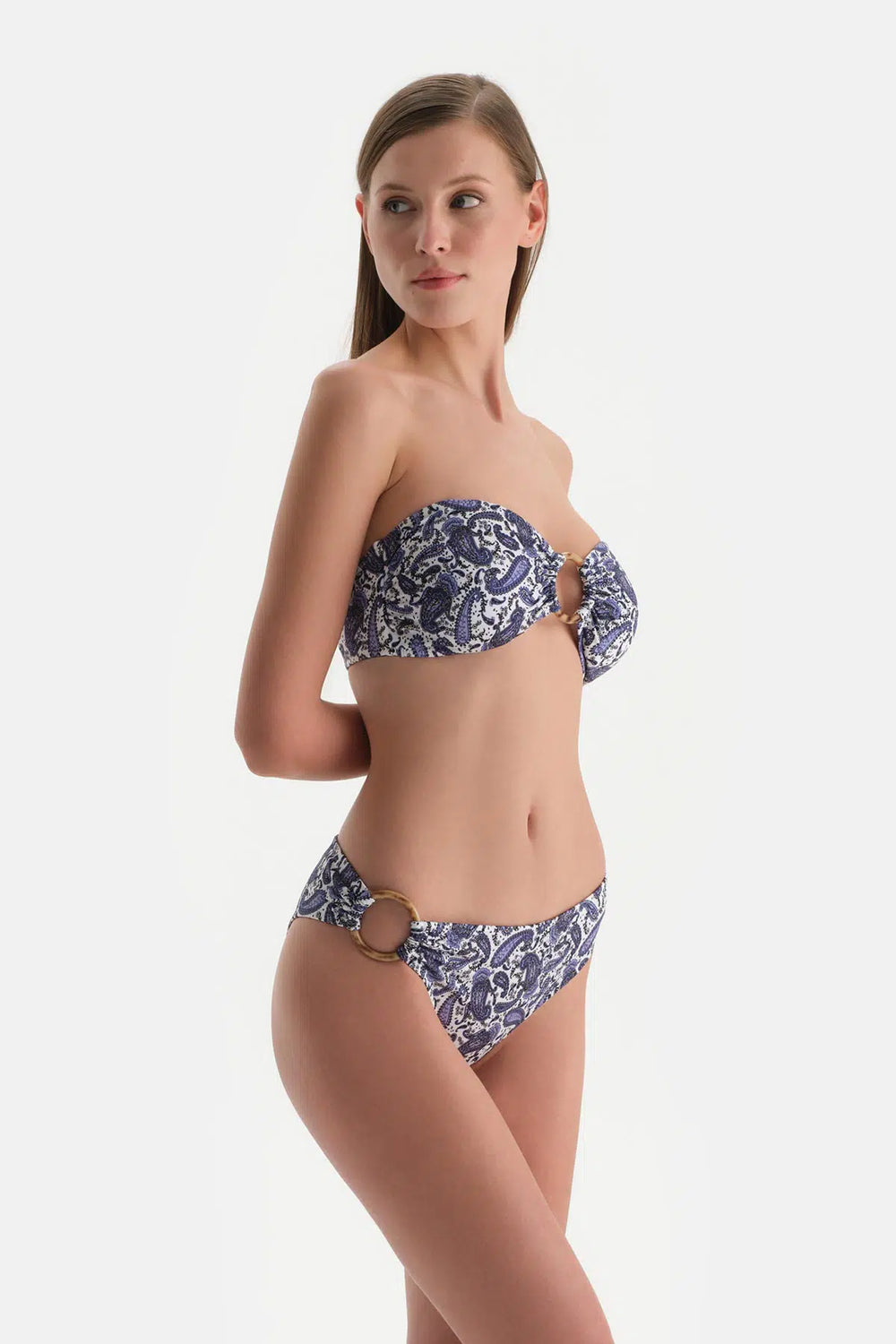 Ekru-Mor Düşük Bel Bikini Alt