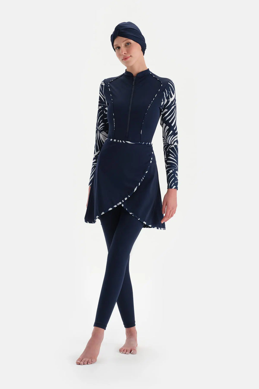 Lacivert Fermuarlı Uk. 4 Parçalı Set