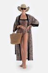 Kahverengi Uzun Kimono