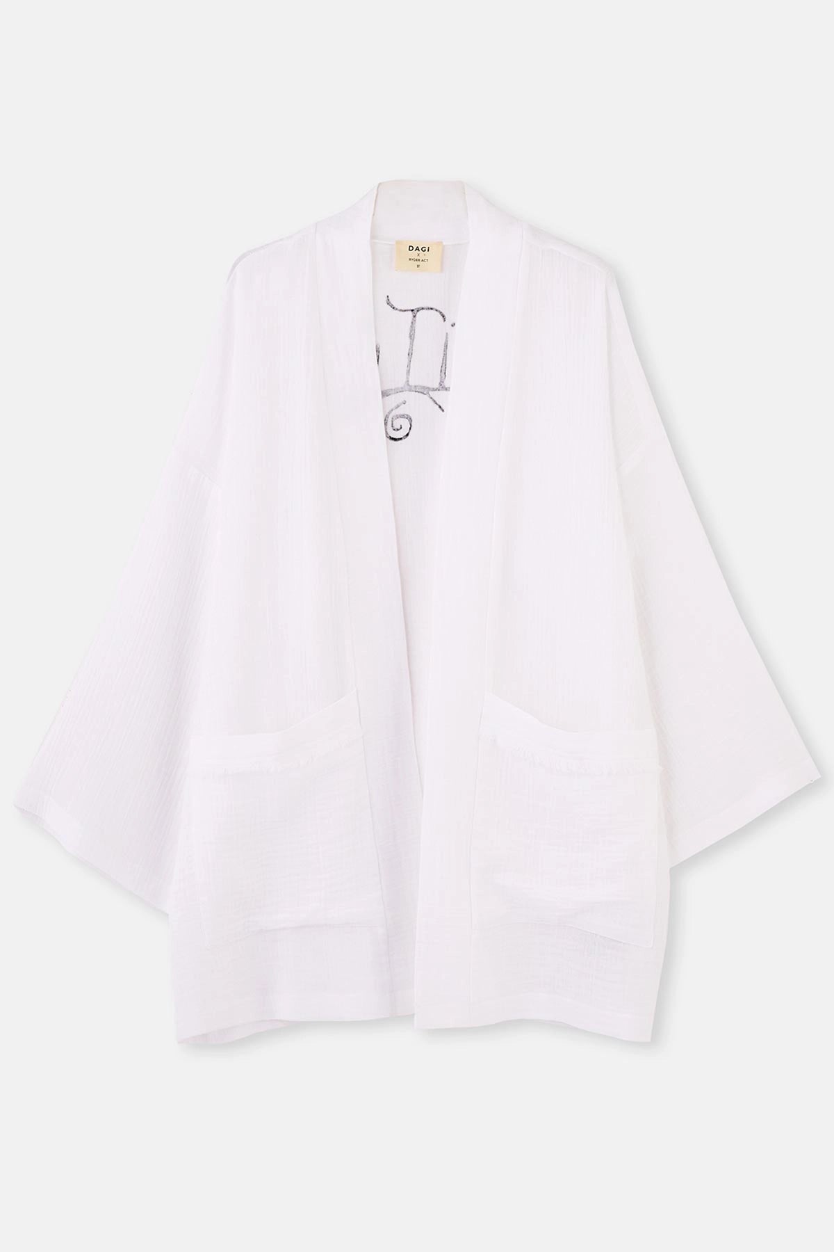 Beyaz Ryder Act - Anatolia Koleksiyonu Kimono