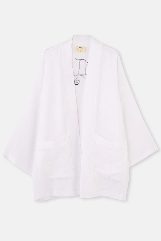 Beyaz Ryder Act - Anatolia Koleksiyonu Kimono