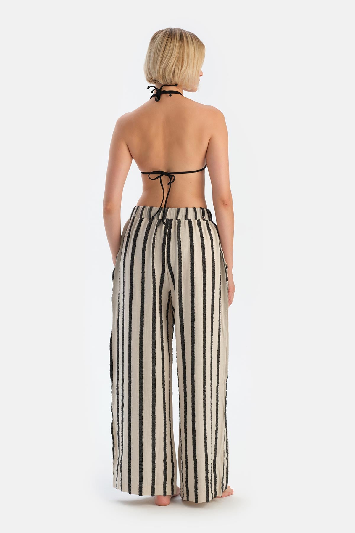 Ekru-Siyah Ryder Act - Anatolia Koleksiyonu - Dokuma Pantolon