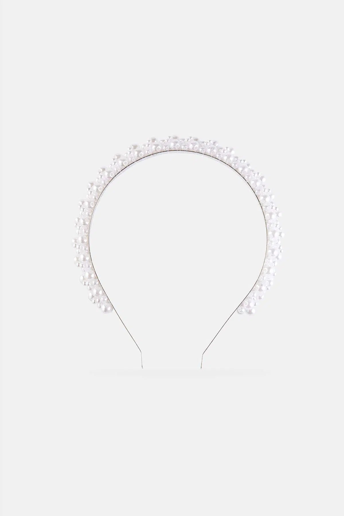 Beyaz Kadın Brıde Taç Incili