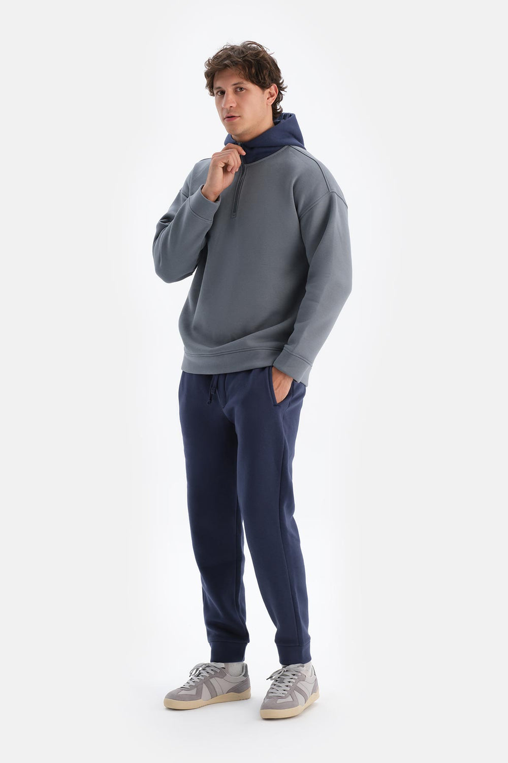 Lacivert Erkek Içi Şardonlu Jogger Eşofman Altı