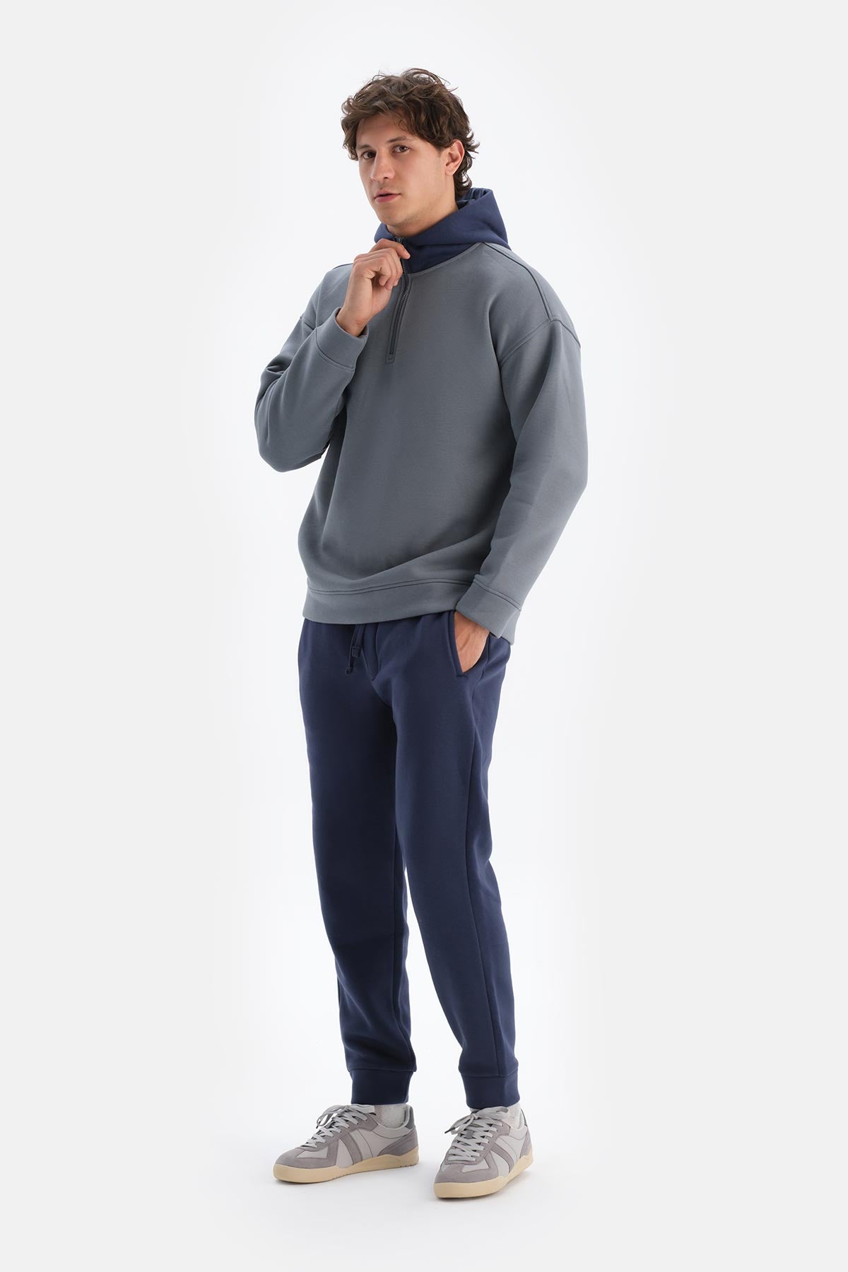 Lacivert Erkek Içi Şardonlu Jogger Eşofman Altı
