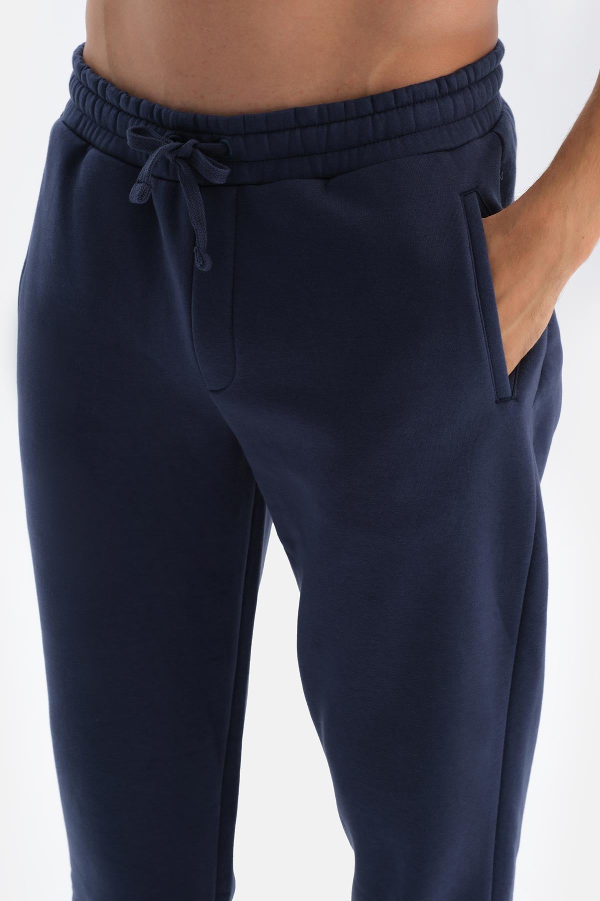 Lacivert Erkek Içi Şardonlu Jogger Eşofman Altı