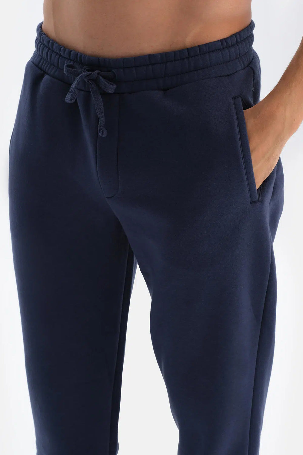 Lacivert Erkek Içi Şardonlu Jogger Eşofman Altı