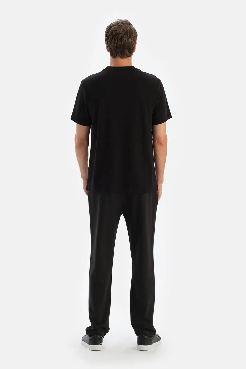 Siyah Erkek Modal Nervür Detaylı Eşofman Altı