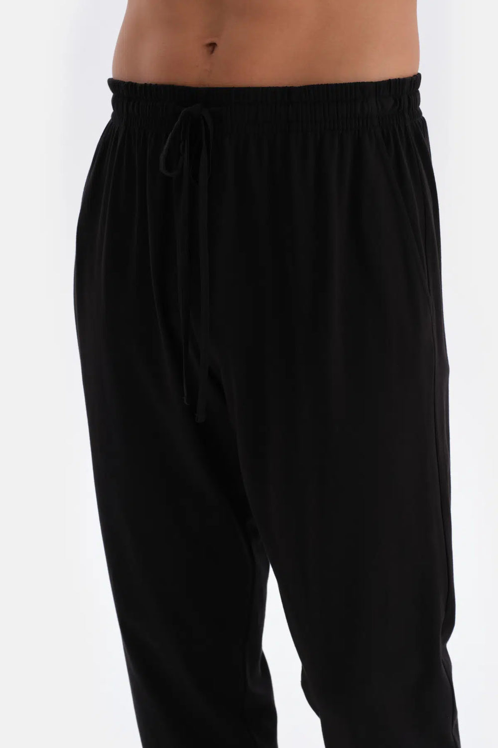 Antrasıt Yarım Patlı Uzun Kollu Penye Modal Pijama Takımı