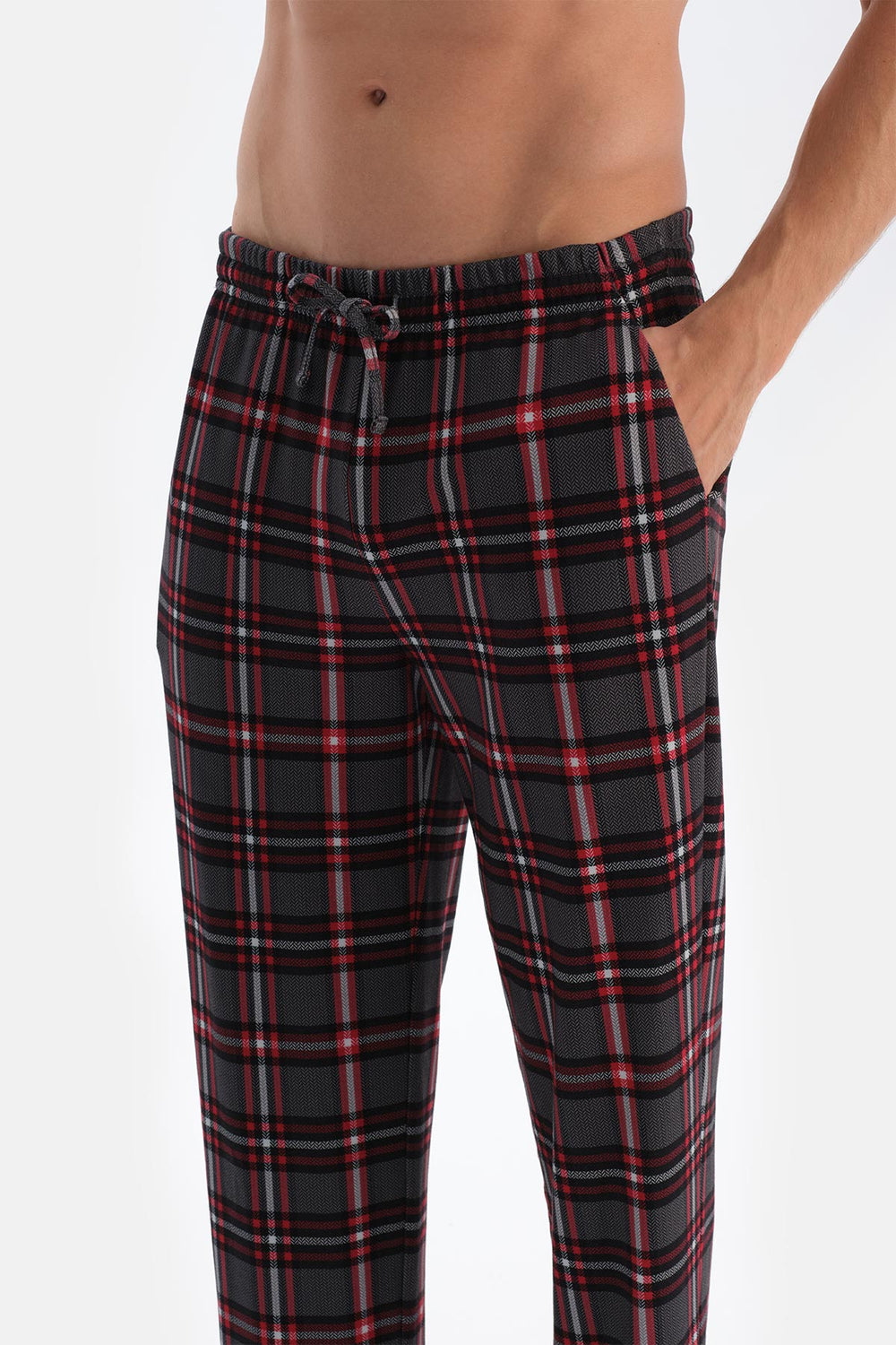 Multicolor Ekose Interlok Gömlek Pijama Takımı