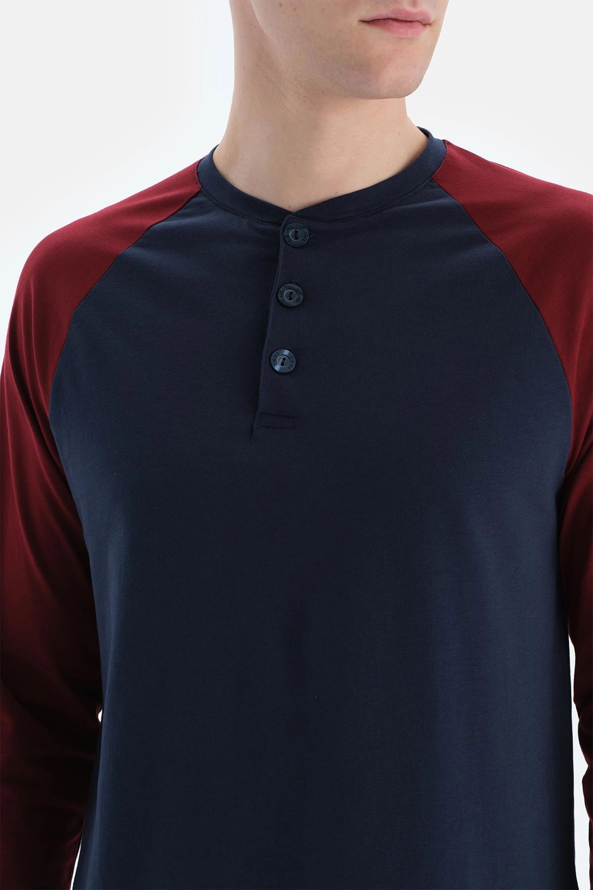 Lacivert Erkek Reglan Kol Pijama Takımı