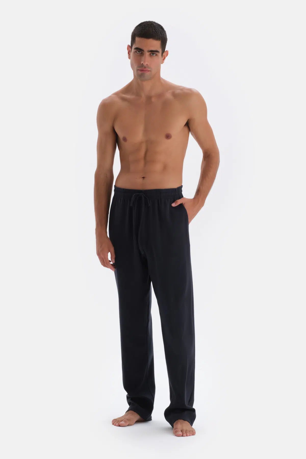 Lacivert Düz Paça Pijama Alt