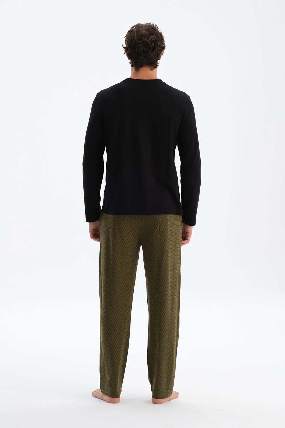 Haki Desenli Örme Pantolon