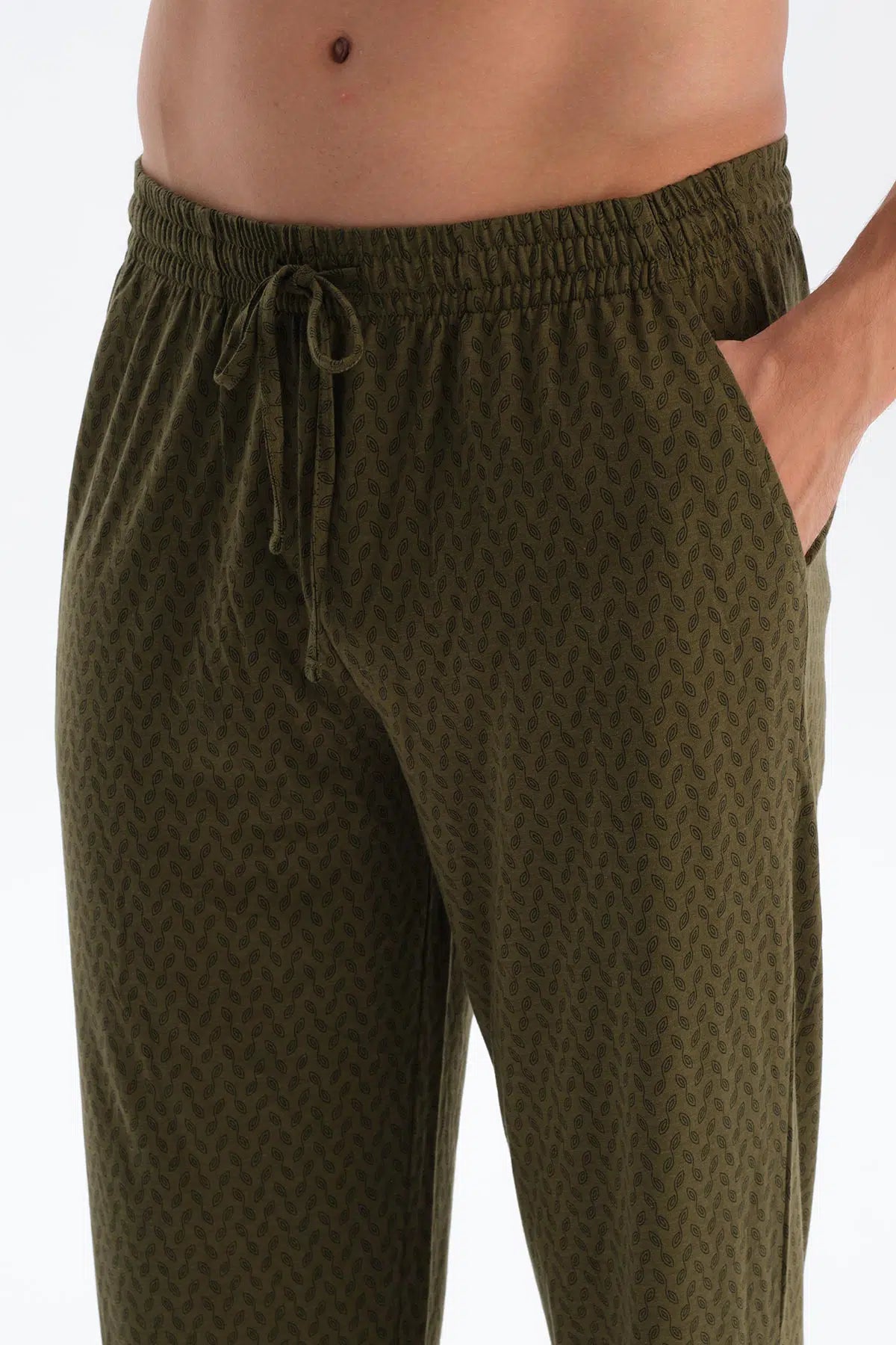 Haki Desenli Örme Pantolon