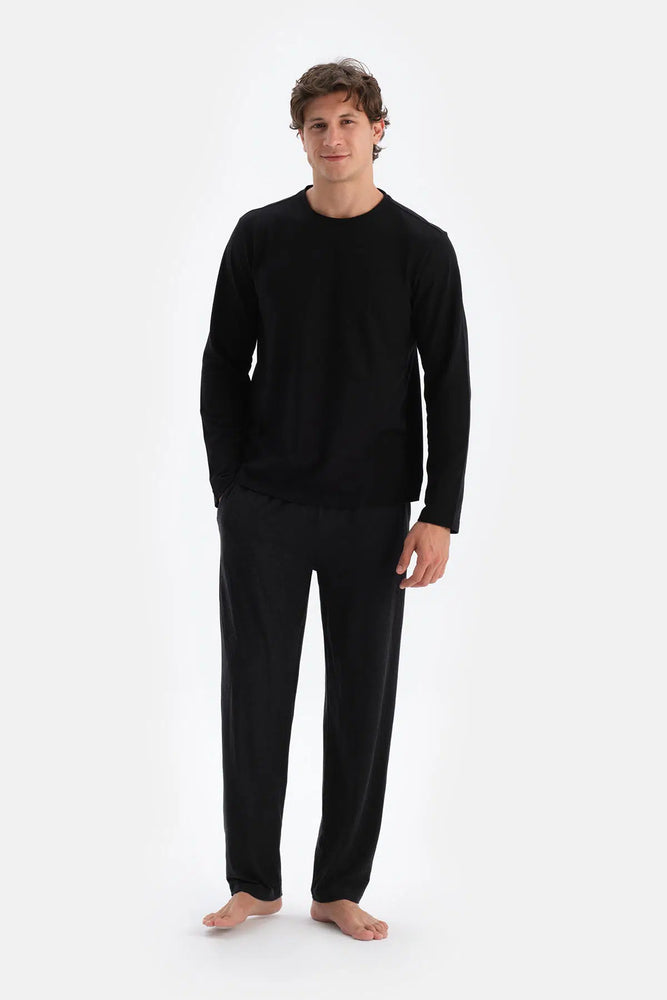 Antrasıt Boru Paça Örme Pantolon