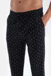 Lacivert Desenli Penye Modal Örme Pantolon