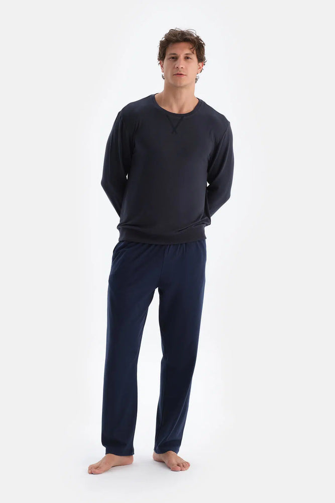 Koyu Indigo Erkek Tek Alt