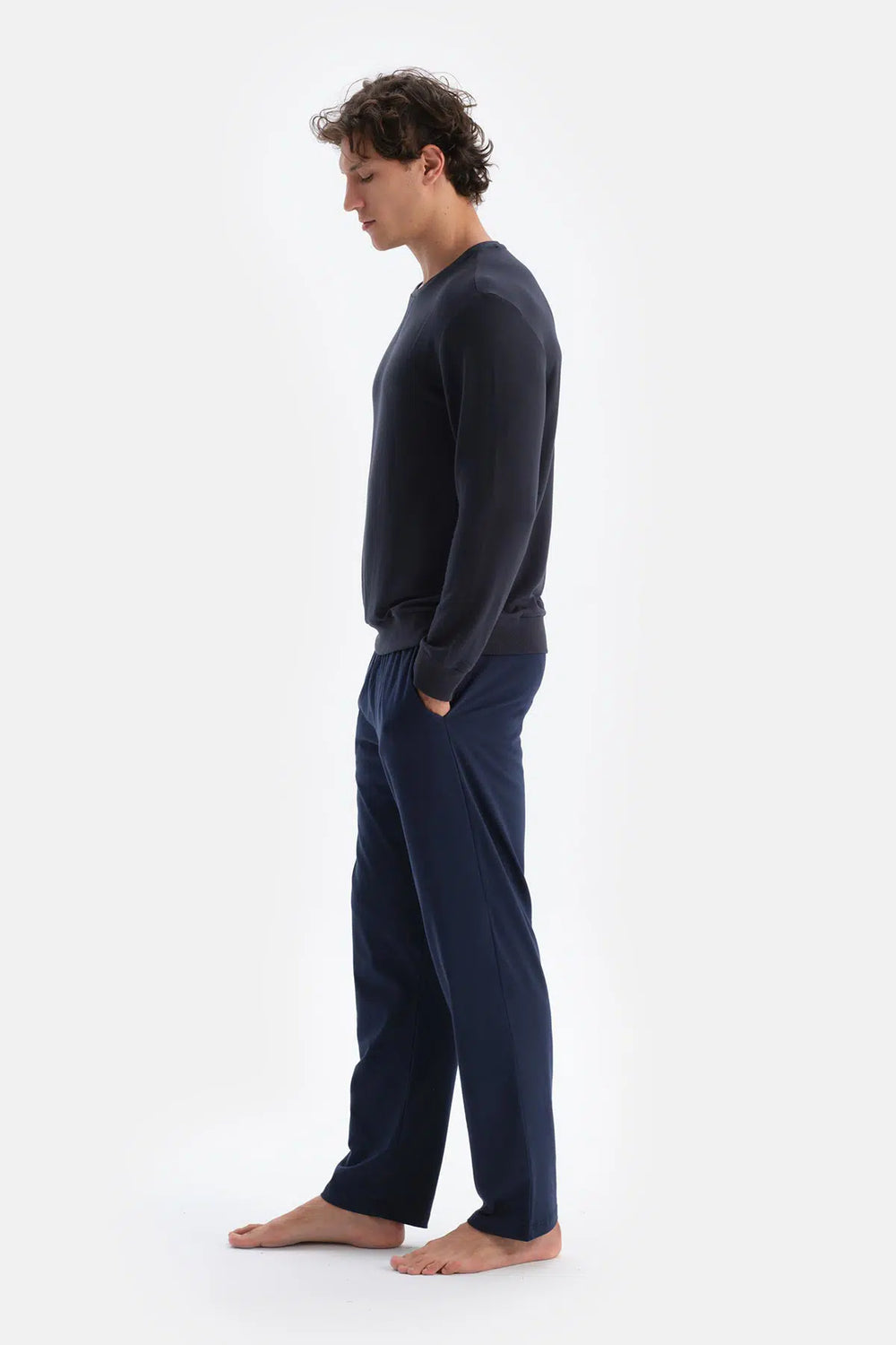 Koyu Indigo Erkek Tek Alt