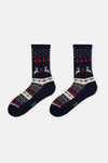 Kırmızı-Lacivert Erkek 2'li Yılbaşı Desenli Çorap