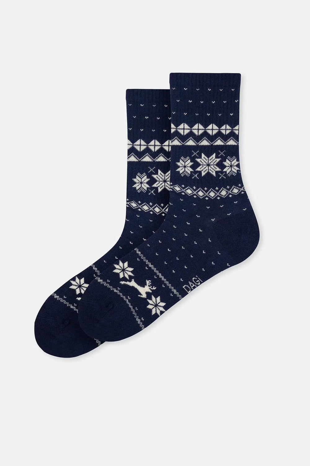 Lacivert-Yeşil Erkek 2'li Yılbaşı Desenli Çorap