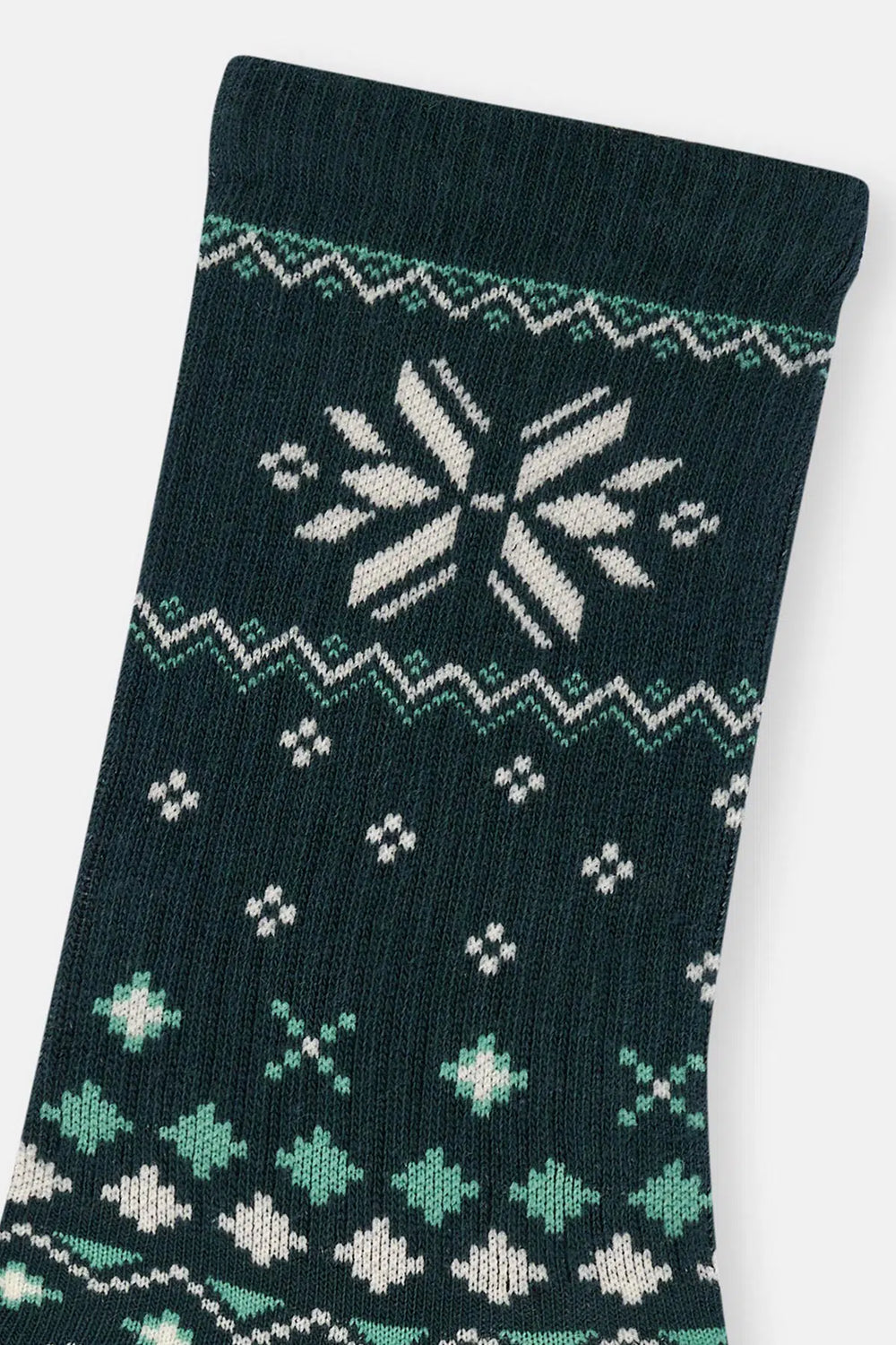 Lacivert-Yeşil Erkek 2'li Yılbaşı Desenli Çorap