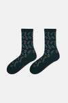Siyah-Yeşil Erkek 2'li Yılbaşı Desenli Çorap