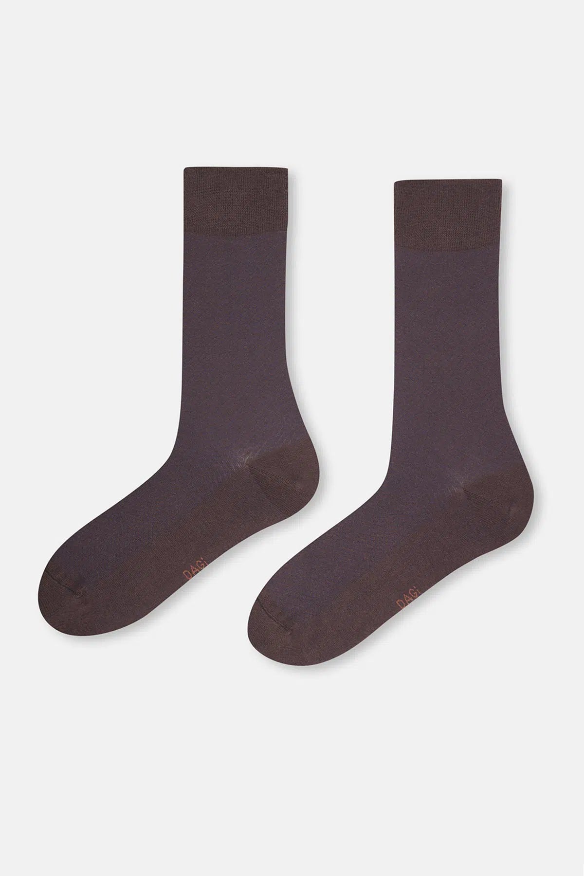 Kahverengi Erkek Elmas Desen Pamuklu Çorap