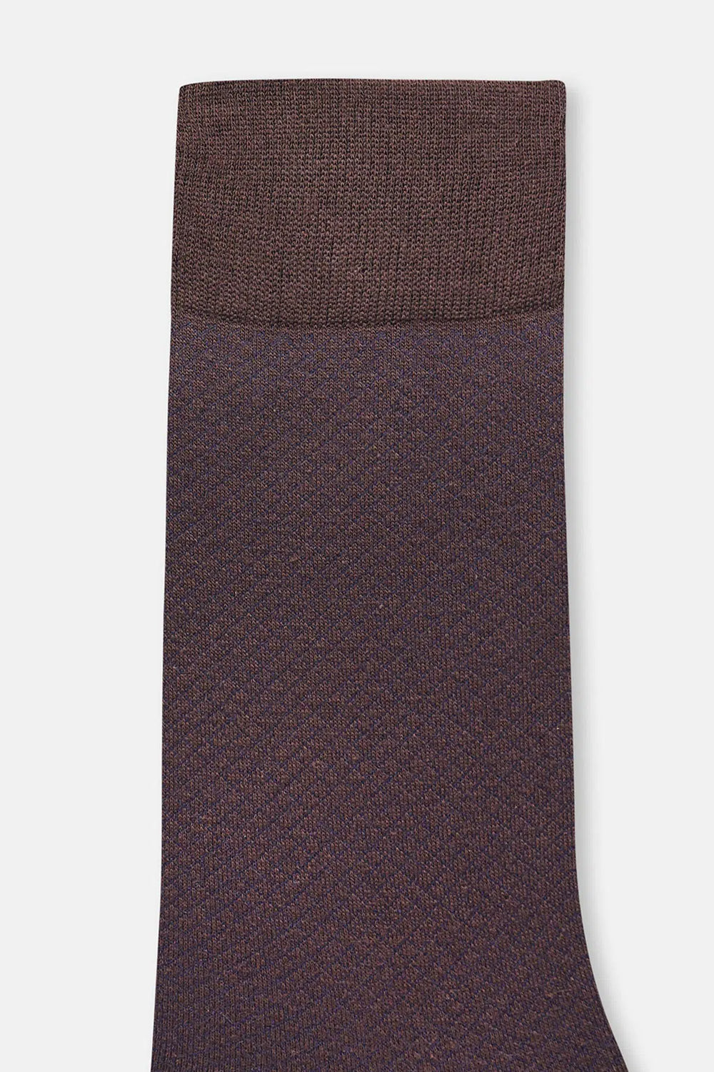Kahverengi Erkek Elmas Desen Pamuklu Çorap